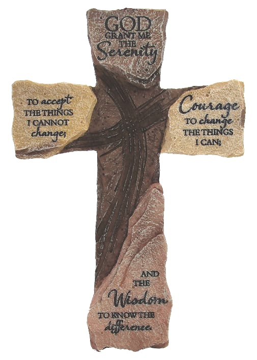 Wall Cross Serenity Prayer (Polyresin) Koorong