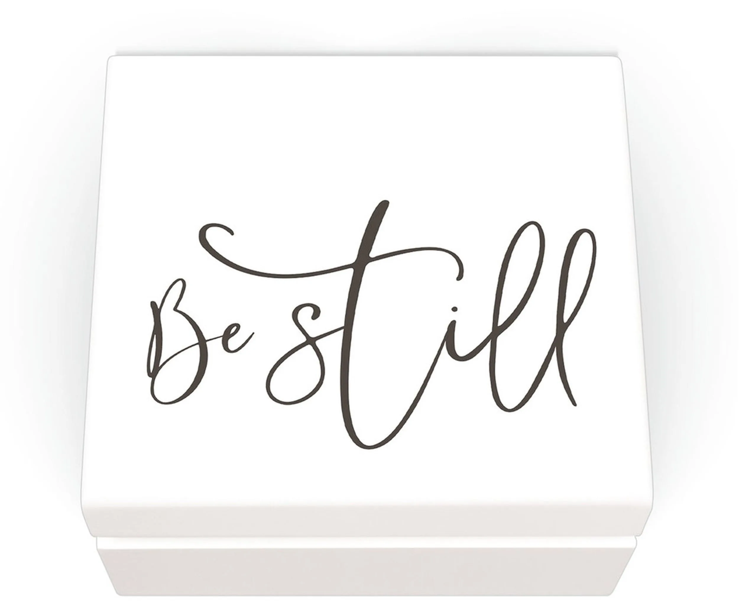 Jewellery Box Be Still, White (Mdf) Koorong