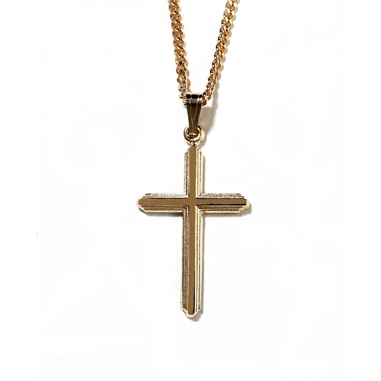 Necklace: Gold Plated Cross on 45Cm Gold Plated Chain | Koorong