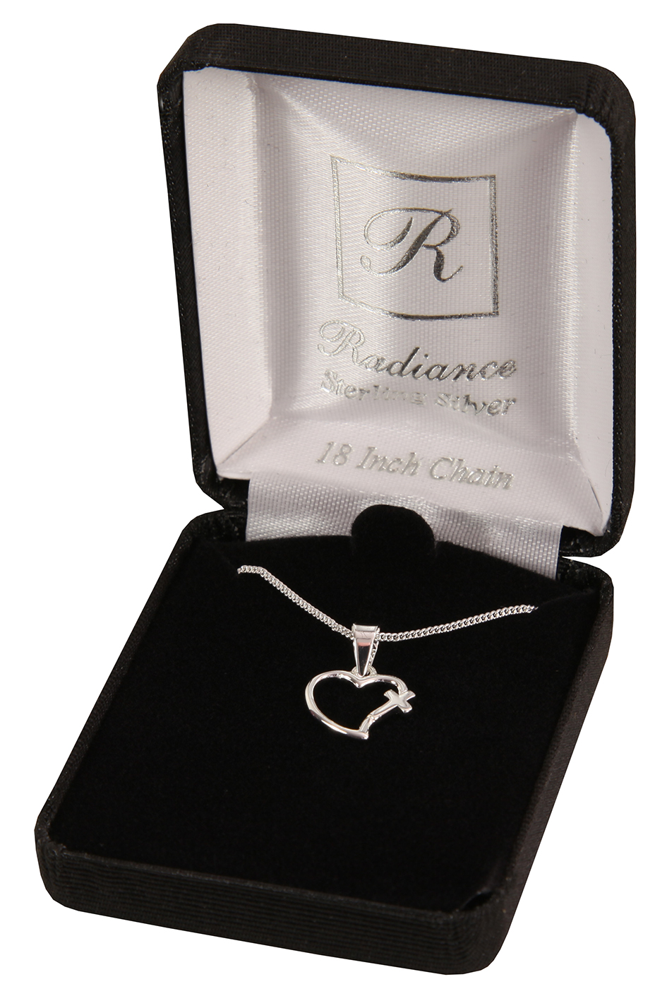 Skosh Open Silver Heart Necklace 55-764 main image 1