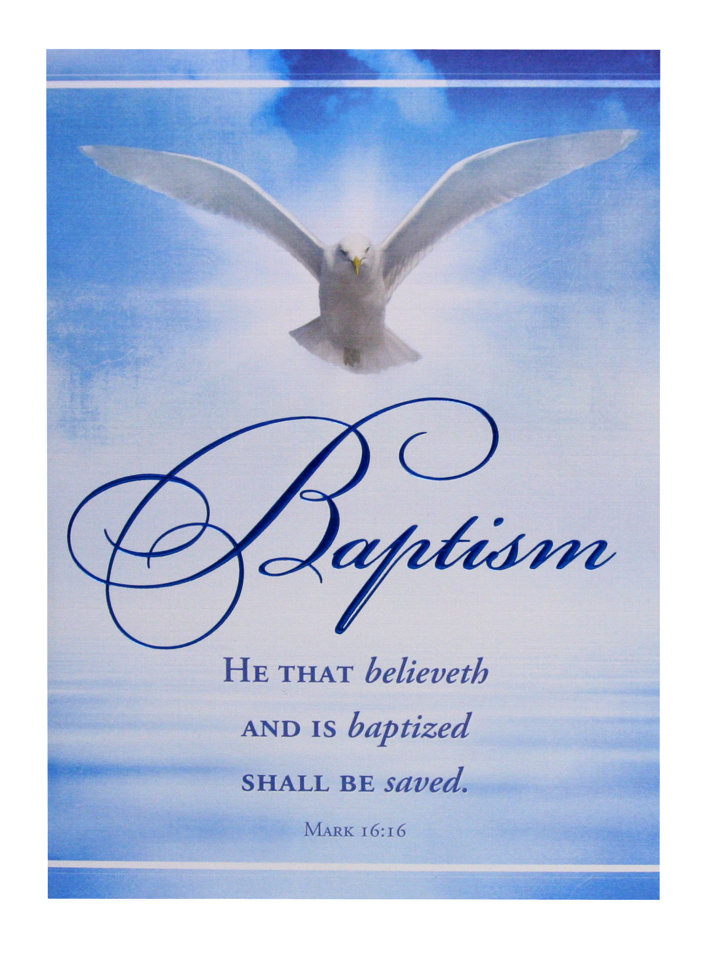 Certificate Baptism Folded With Dove Koorong