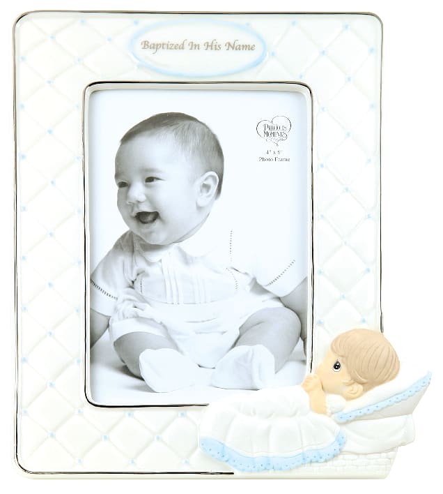 Precious Moments Photo Frame Boy, Baptized in His Name Koorong
