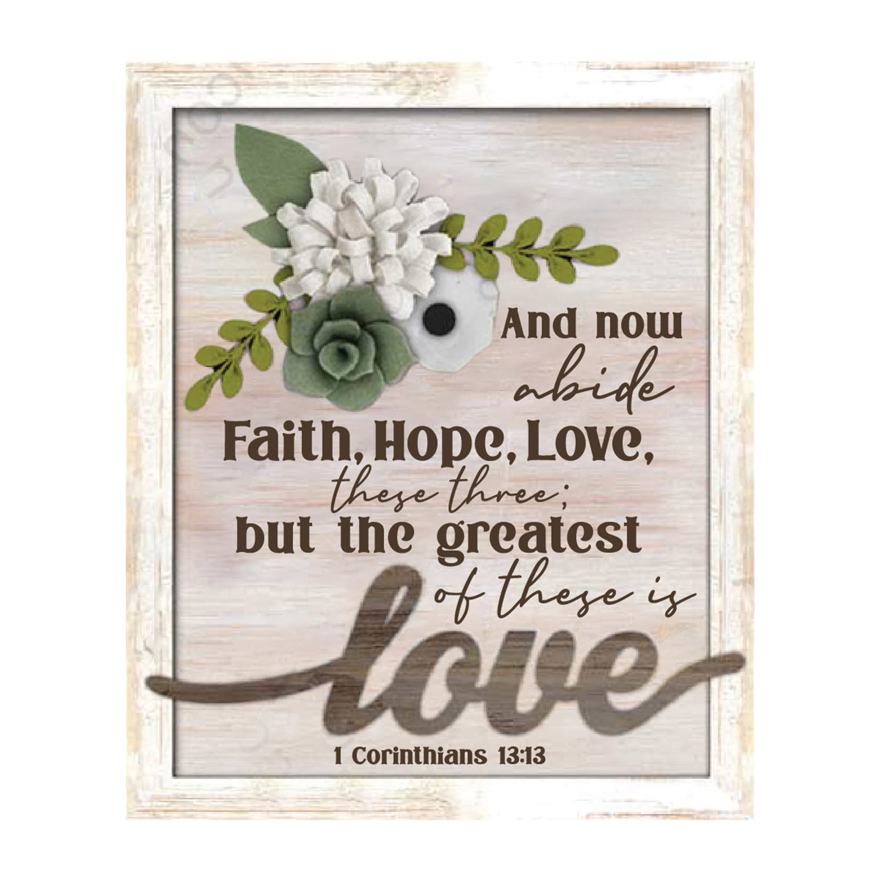 Mdf Framed Wall Art: Love (1 Corinthians 13:13) | Koorong