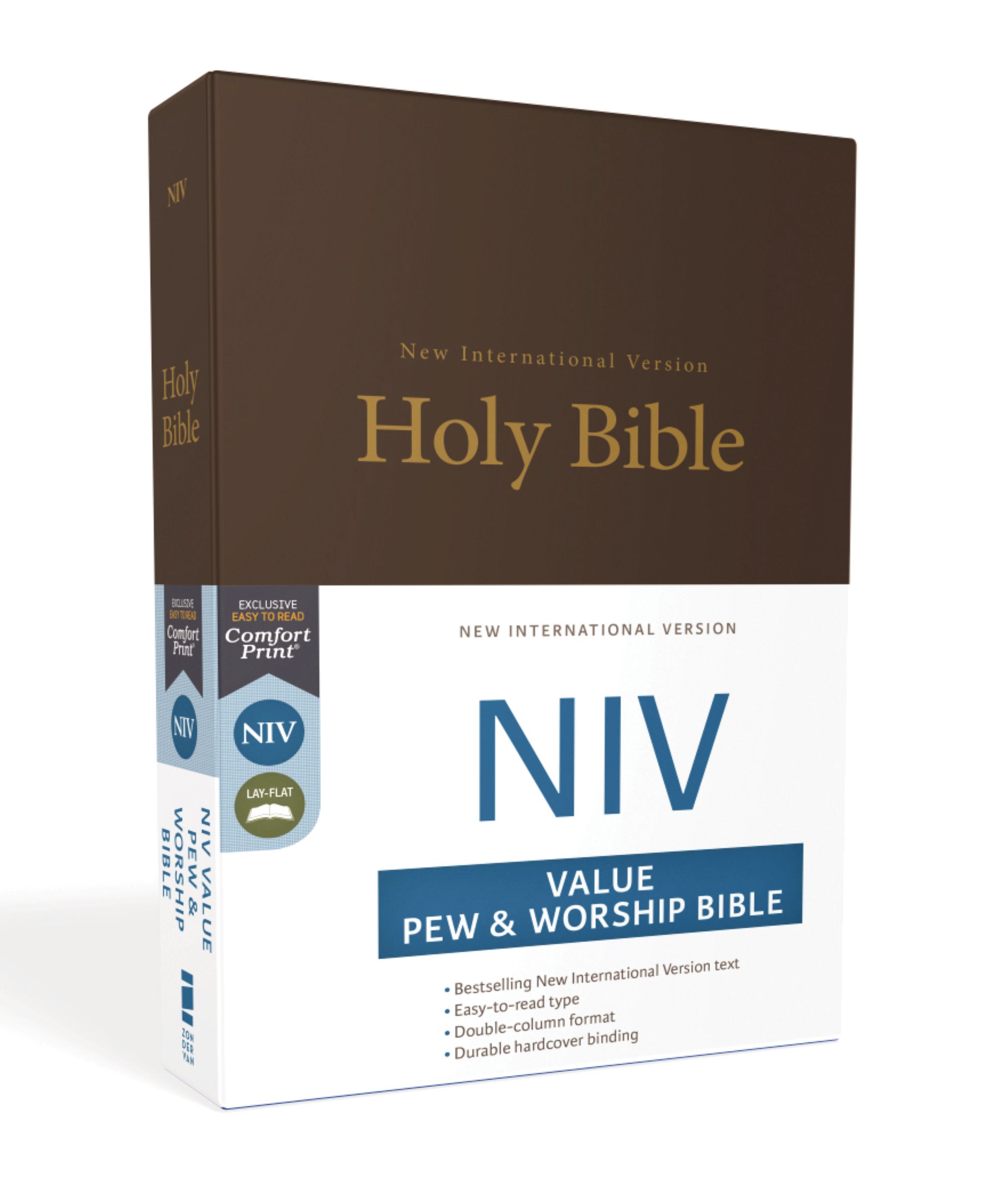 NIV Value Pew And Worship Bible Brown (Black Letter Edition) | Koorong