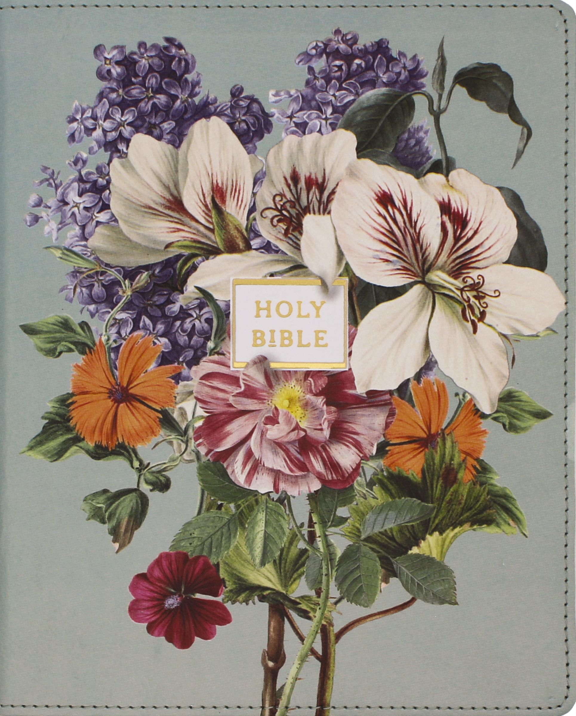 NIV, Artisan Collection Bible, Large Print, Sage Floral (Red Letter
