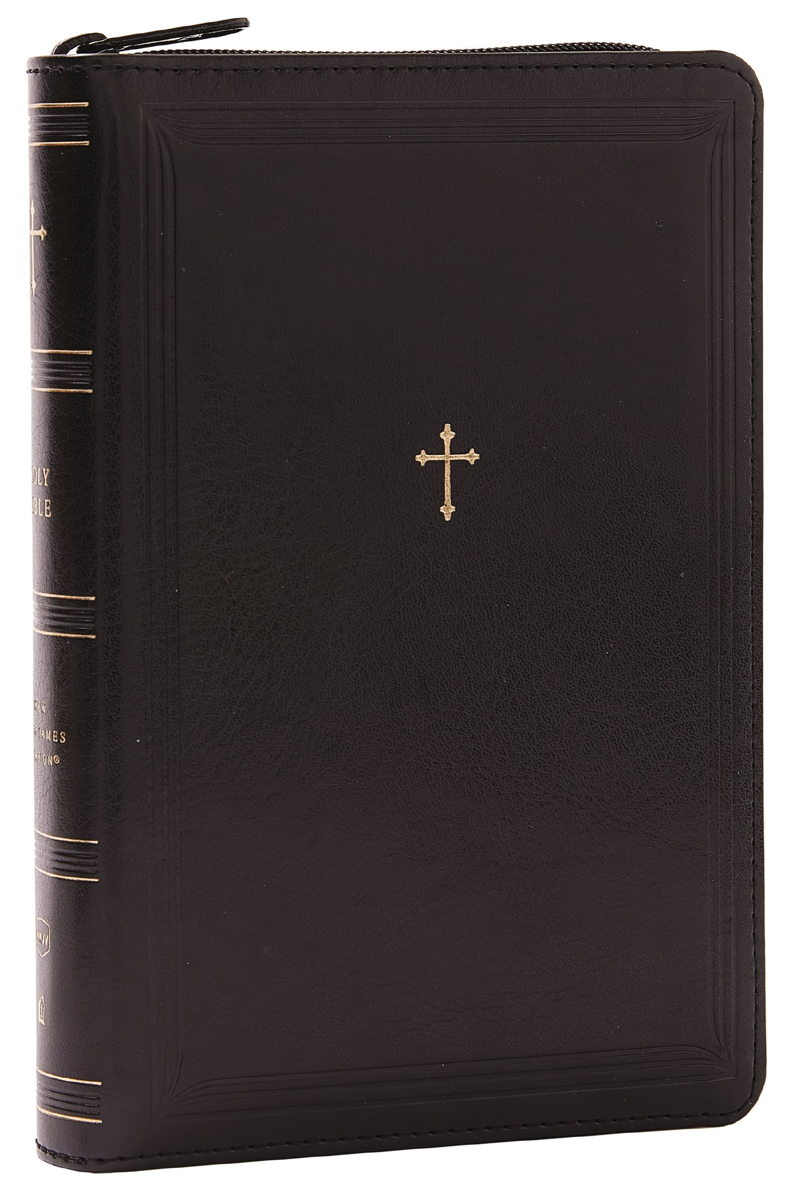 French large print Bible burgundy bonded leather with zipper