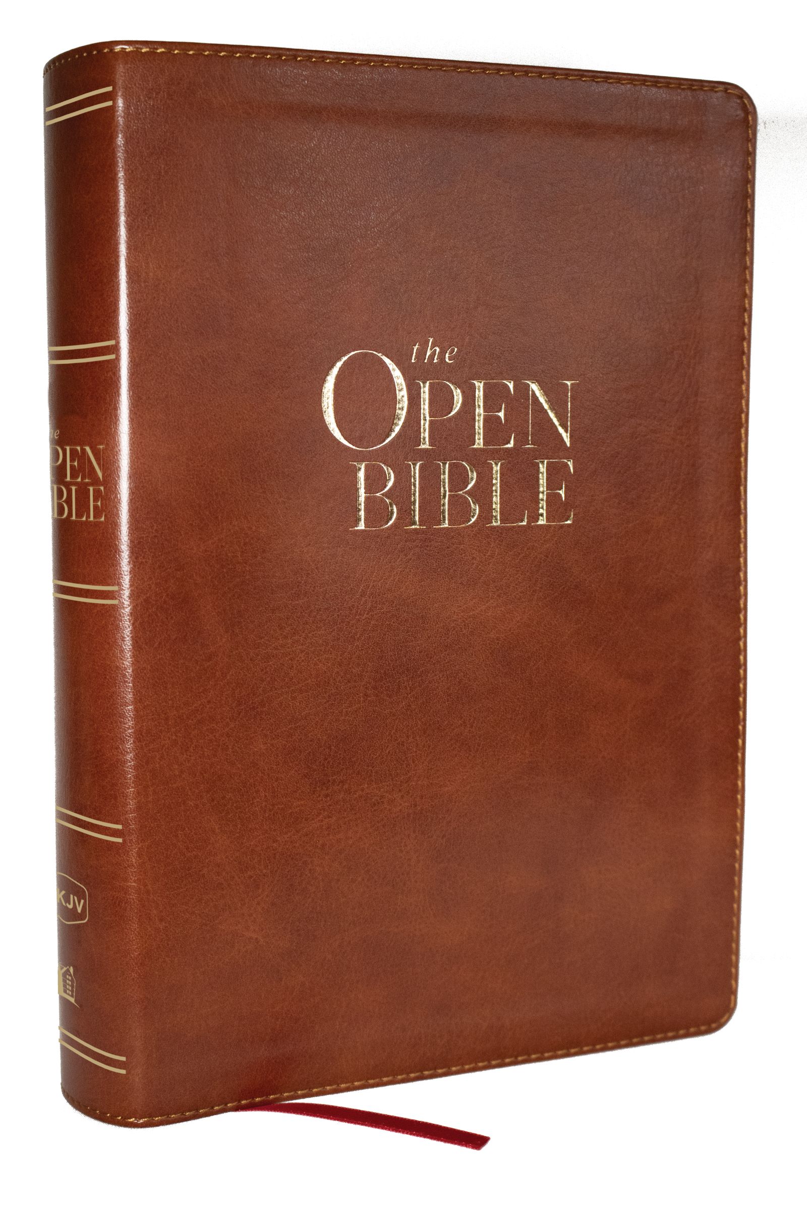 NKJV Open Bible: Read and Discover the Bible for Yourself (Brown, Red ...