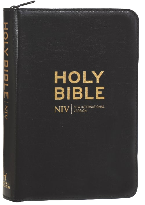 NIV Pocket Bible Black Bonded Leather With Zip | Koorong