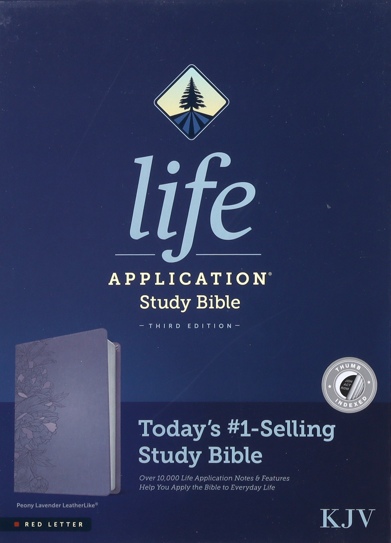 KJV Life Application Study Bible Peony Lavender Indexed (Red Letter ...