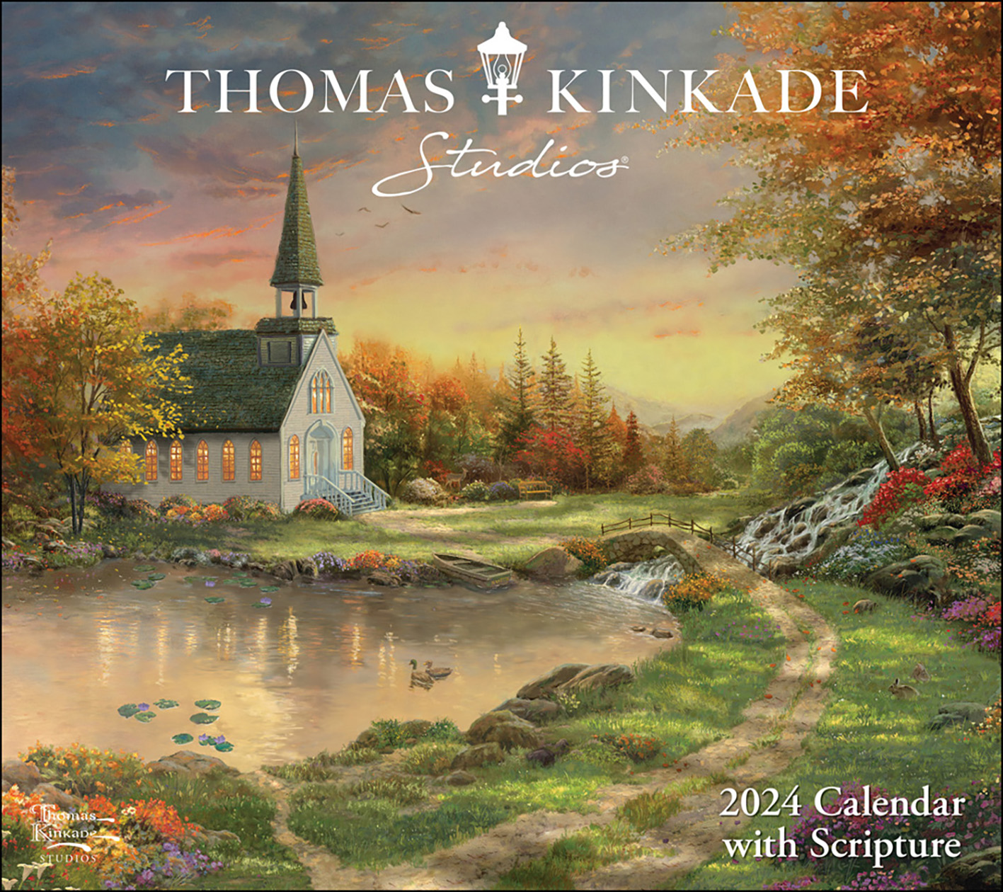 2024 Thomas Kinkade Wall Calendar Deluxe Studios With Scripture Koorong