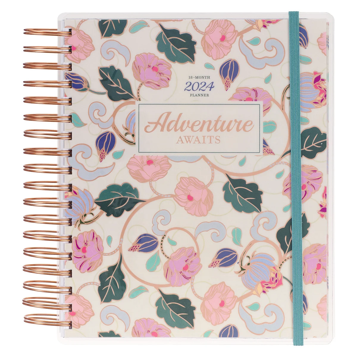 2024 18-Month Diary/Planner: Adventure Awaits, Laminated Cover, Elastic ...