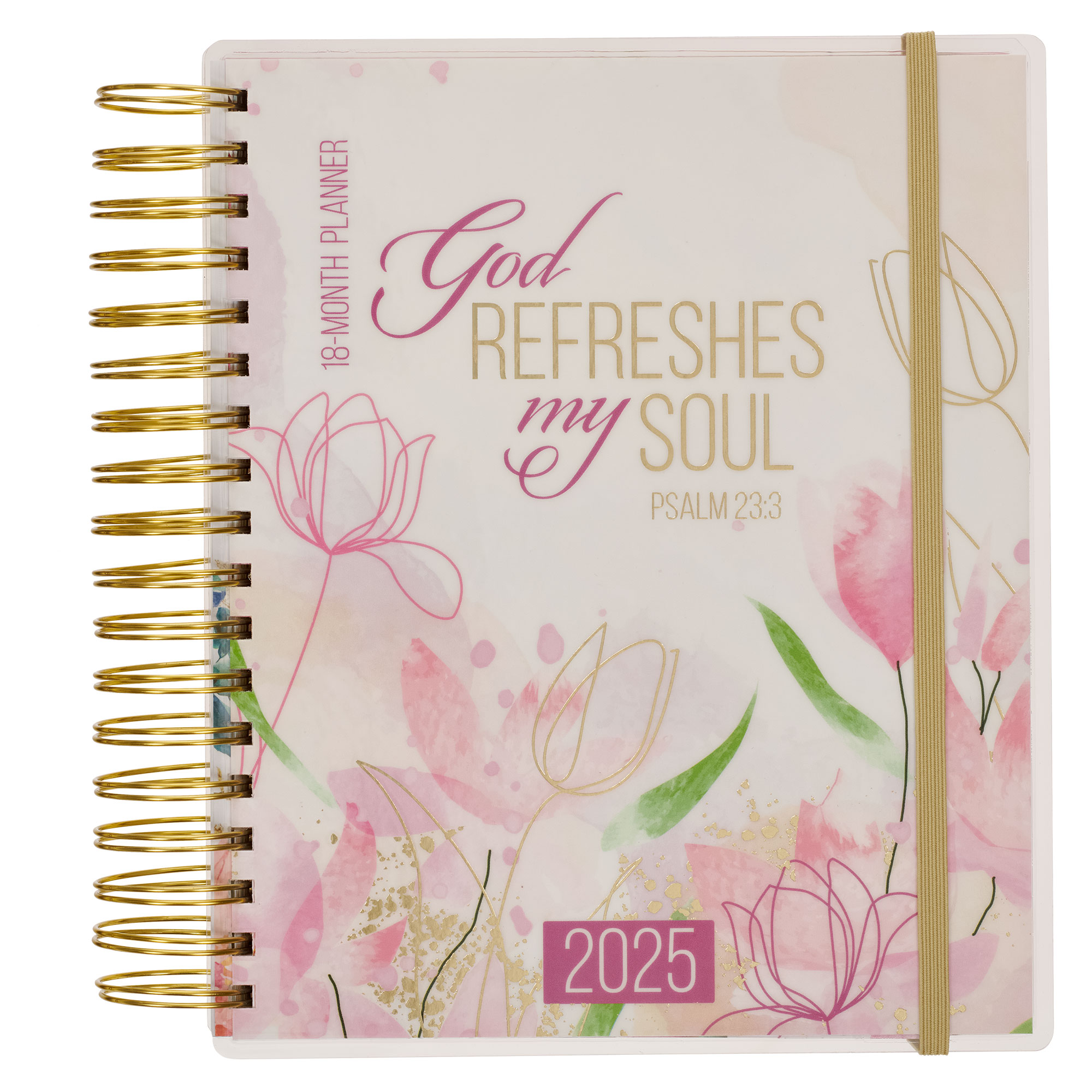 2025 18Month Diary/Planner God Refreshes My Soul, Psalm 233 Koorong