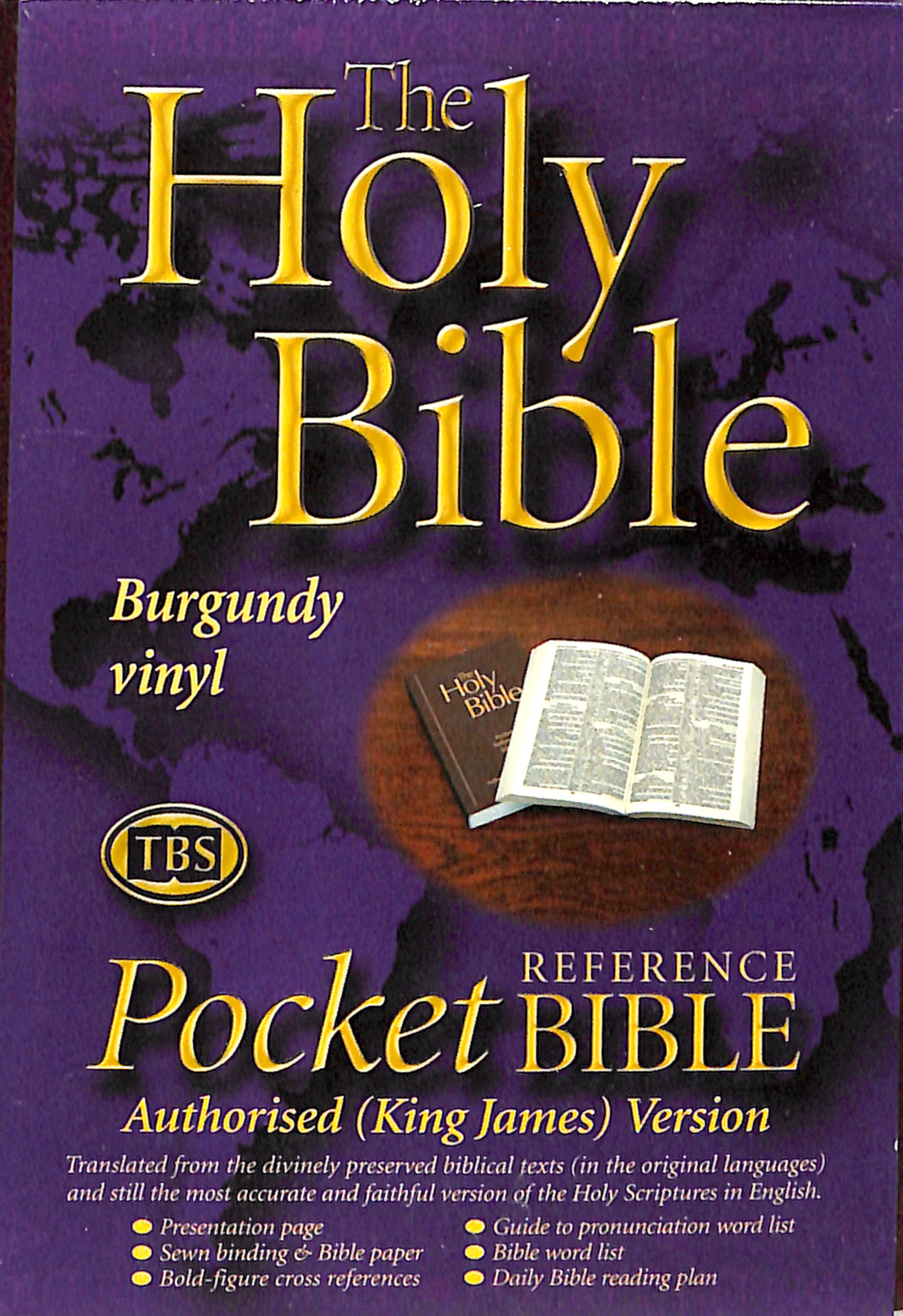 KJV Pocket Reference Bible Burgundy (Black Letter Edition) Koorong