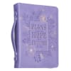 Bible Cover Trendy Medium Plans to Give You Hope and a Future, Purple Floral Luxleather (Jer 29: 11) Bible Cover - Thumbnail 3
