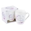 Ceramic Mug: My Grace is Sufficient For You, Pink/Purple Floral Wreath (2 Cor 12:9) Homeware - Thumbnail 2