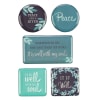 Magnetic Set of 5 Magnets: Peace Like a River, Blue/Turquoise Novelty - Thumbnail 1