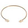 Bracelet: Open Cuff Bracelet With Cross Ends, 316 Stainless Steel With 14K Gold Plating Jewellery - Thumbnail 0