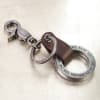 Genuine Leather Keyring: Hope is An Anchor, Dark Brown/Silver Metal (Heb 6:19) Jewellery - Thumbnail 2