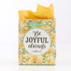 Gift Bag Small: Be Joyful Always, Yellow Flowers (1 Thess 5:16) Stationery - Thumbnail 1