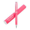 Ballpoint Hologram Pen: Love is Patient, Pink/Gold Stationery - Thumbnail 0