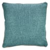 Square Pillow: Amazing Grace, How Sweet the Sound, Turquoise/White Linen Soft Goods - Thumbnail 1