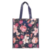 Non-Woven Tote Bag: Mercy Remains, Navy, Pink/Red Floral Soft Goods - Thumbnail 1