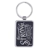 Metal Keyring in Tin: Be Strong & Courageous Jewellery - Thumbnail 0