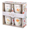 Ceramic Mugs 355ml: Floral, Faithful Grateful Thankful Joyful (Set of 4) (Grateful Collection) Homeware - Thumbnail 1