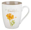 Ceramic Mugs 355ml: Floral, Faithful Grateful Thankful Joyful (Set of 4) (Grateful Collection) Homeware - Thumbnail 5