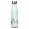 Stainless Steel Water Bottle: Strength and Dignity, Light Teal Floral With Silver Cap Homeware - Thumbnail 1