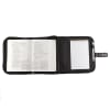 Bible Cover Large Micro-Fiber Tri-Fold Organizer, Metal Fish Badge Black Bible Cover - Thumbnail 7
