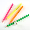 Dry Highlighter Pencil Set With Sharpener: Jumbo Size Stationery - Thumbnail 1