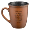 Mug Rimmed Glazed: Trust, Saddle Tan (Psalm 91:2) (384ml) Homeware - Thumbnail 1