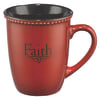 Mug Rimmed Glazed: Faith, Paprika (1 Peter 1:21) (384ml) Homeware - Thumbnail 0