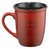 Mug Rimmed Glazed: Faith, Paprika (1 Peter 1:21) (384ml) Homeware - Thumbnail 1