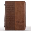 Bible Cover Classic Medium: Trust Prov 3:5, Brown Bible Cover - Thumbnail 0