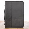 Bible Cover Classic Medium: Guidance Proverbs 3:6 Black Luxleather Bible Cover - Thumbnail 4