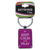 Metal Keyring: Keep Calm and Pray Purple Jewellery - Thumbnail 3