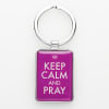 Metal Keyring: Keep Calm and Pray Purple Jewellery - Thumbnail 0