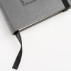 Notebook: Be Strong and Courageous With Elastic Band Closure Gray Imitation Leather Over Hardback - Thumbnail 4