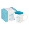 Ceramic Mug: A Good Teacher, White/Blue Inside (414ml) Homeware - Thumbnail 2