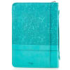 Bible Cover Everlasting Love Jer. 31: 3 Large Turquoise Fashion Trendy Luxleather Bible Cover - Thumbnail 1