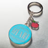 Metal Keyring in Tin: Blue, Apple, Let All That You Do Be Done in Love Novelty - Thumbnail 2