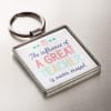 Metal Keyring: The Influence of a Great Teacher is Never Erased (A Great Teacher Collection) Jewellery - Thumbnail 1
