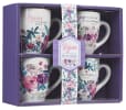 Ceramic Mugs 325ml: Floral, Rejoice Collection (Set Of 4) Homeware - Thumbnail 2