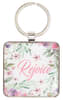 Metal Keyring: Rejoice in the Lord Always, Floral, Rejoice Collection Jewellery - Thumbnail 0