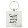 Metal Keyring: Trust, Black - Trust in the Lord With All Your Heart Jewellery - Thumbnail 1