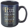 Ceramic Mug: For I Know the Plans I Have For You, Navy Blue/Gold (414ml) Homeware - Thumbnail 0
