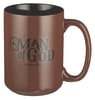 Ceramic Mug: Man of God, Brown/Black (414ml) Homeware - Thumbnail 0