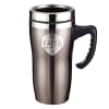 Stainless Steel Travel Mug With Handle: Faith, Brown/Silver Homeware - Thumbnail 0